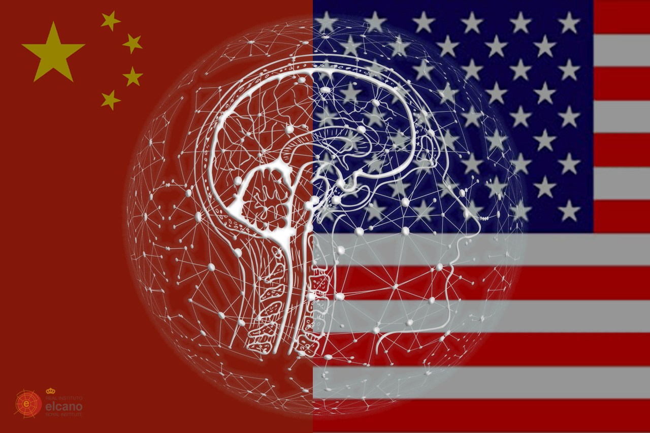 Rivalidad ideológica China-EEUU en los avances tecnológicos. Imagen: Emma Muñoz Descalzo / ©Real Instituto Elcano.