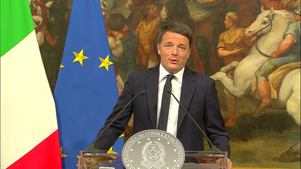 Matteo Renzi announced his resignation last Sunday. Photo: Palazzo Chigi (CC BY)