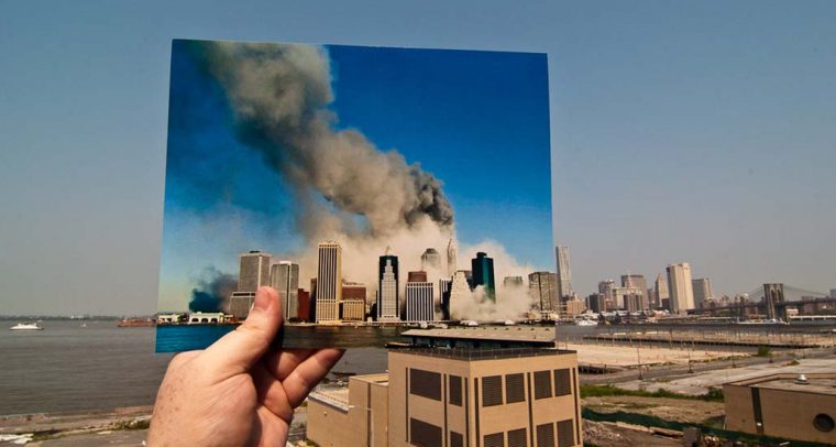 Repliegue de Occidente. Mirando al pasado: Colapso del World Trade Center, 11 de septiembre de 2001. Foto: Jason Powell (CC BY-NC 2.0)