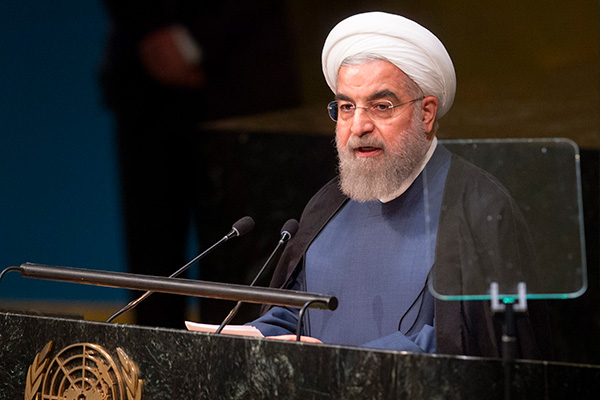Hassan Rohani at the General Assembly of the United Nations in 2015. Photo: UN Photo/Loey Felipe (CC BY-NC-ND 2.0)