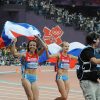 Mariya Savinova y Ekaterina Poistogova, oro y bronce en 800 metros lisos en Londres 2012. Foto: tab59 / Wikimedia Commons (CC BY-SA 2.0)