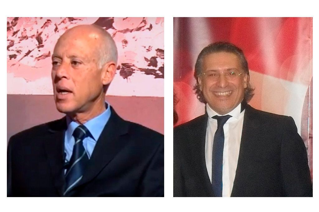 Kaïs Saïd y Nabil Karoui, los candidatos para la segunda vuelta de las elecciones presidenciales tunecinas. Fotos: AlQalamTV TUNISIA (Wikimedia Commons / CC BY 3.0) y Magharebia (Wikimedia Commons / CC BY 2.0). Blog Elcano