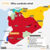 Idlib (Siria) como ejemplo de lo peor. Mapa del control territorial en la guerra en Siria (marzo 2019). Mapa: @AJLabs Aljazeera (CC BY-NC-SA). Blog
