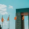Turkish flags at the Canakkale Martyrs Monument. Photo: Mert Kahveci (@mertkahveci)