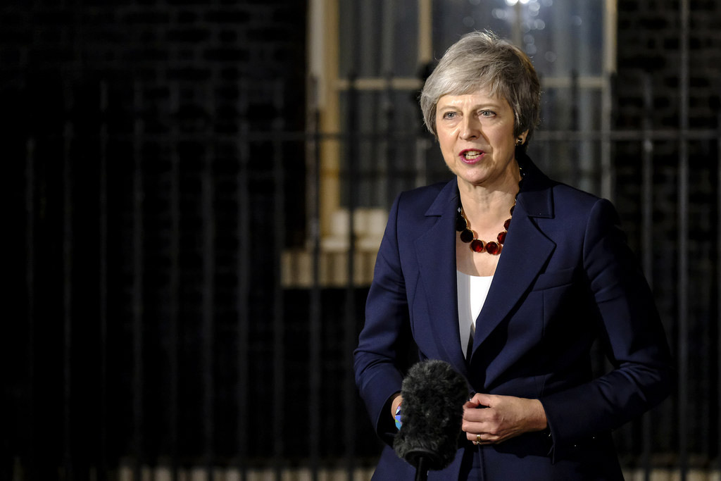 Declaraciones de la primera ministra Theresa May en Downing Street tras la reunión de su gabinete (14/11/2018). Foto: Number 10 (CC BY-NC-ND 2.0). Blog Elcano