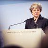Theresa May, primera ministra del Reino Unido e Irlanda del Norte, durante su discurso en la Conferencia de Seguridad de Múnich 2018. Foto: MSC/Kuhlmann. Blog Elcano