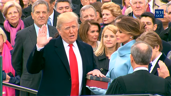 Donald J. Trump at the Inaugural Address (20/1/2017). Source: The White House.