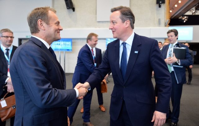 Reunión bilateral entre Donald Tusk, presidente del Consejo Europeo, y David Cameron, primer ministro del Reino Unido en Londres (4/2/2016). Foto: © European Union. Blog Elcano