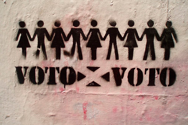 Stencil graffiti sobre el voto en México D.F. Foto: Alexandre Bourdeu (CC BY-NC 2.0)