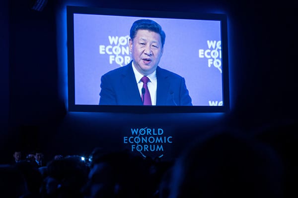 Sesión plenaria con Xi Jinping, presidente de la República Popular de China, en el Foro Económico Mundial 2017. Foto: Valeriano Di Domenico / World Economic Forum. Blog Elcano