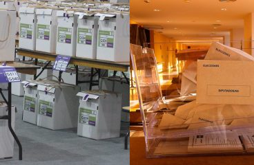 No electoral system is perfect, but some seem fairer. Left: ballot boxes from the 2008 London elections (London, UK). Photo: secretlondon123 (CC BY-SA 2.0). Right: ballot box in a polling station (Gijón, Spain). Photo: Patricia Simón (CC BY-NC-ND 2.0). Elcano Blog