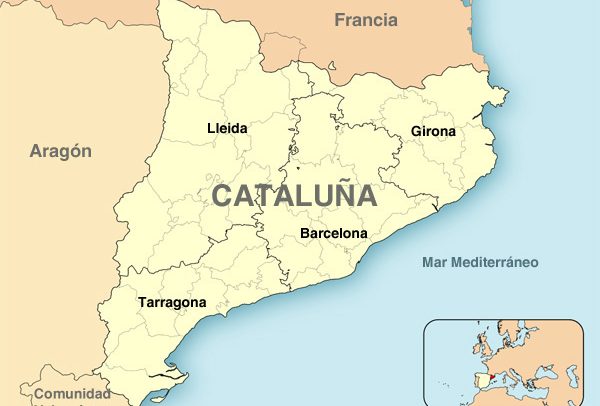 Catalonia and the evolution of jihadist terrorism in Spain. Location and provinces of Catalonia / "CatalunyaLoc" de HansenBCN