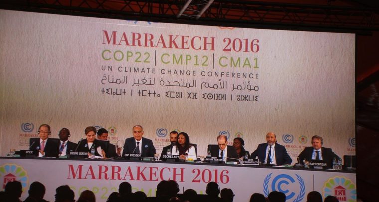 Cambio climático en la COP22: del “espíritu de París” al reglamento, otra vez. Sesión plenaria de apertura de la COP22 en Marrakech.