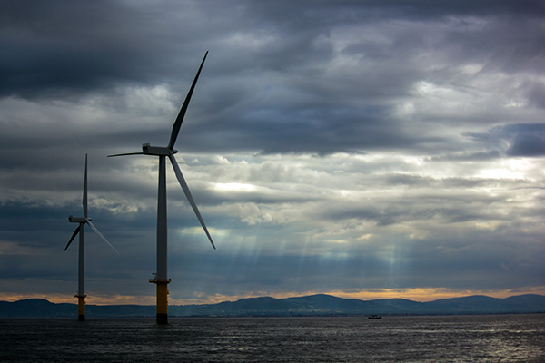 Brexit: menos energía para Europa. Molinos eólicos en Kinmel Bay, Gales.