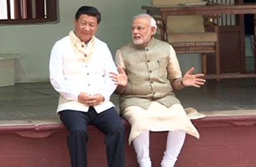 Is India the New China?. Indian Prime Minister Narendra Modi and Chinese President Xi Jinnping visit to the Sabarmati Ashram (2014). Photo: Narendra Modi Official / Flickr. Creative Commons License Attribution-ShareAlike. Elcano Blog
