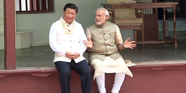 Is India the New China?. Indian Prime Minister Narendra Modi and Chinese President Xi Jinnping visit to the Sabarmati Ashram (2014). Photo: Narendra Modi Official / Flickr. Creative Commons License Attribution-ShareAlike. Elcano Blog