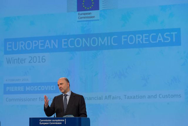 Spain’s failure yet again to meet budget deficit target. Commissioner Pierre Moscovici at the press conference on the Winter 2016 Economic Forecast (4/2/2016). Photo: Georges Boulougouris. Source: EC - Audiovisual Service / © European Union, 2016. Elcano Blog