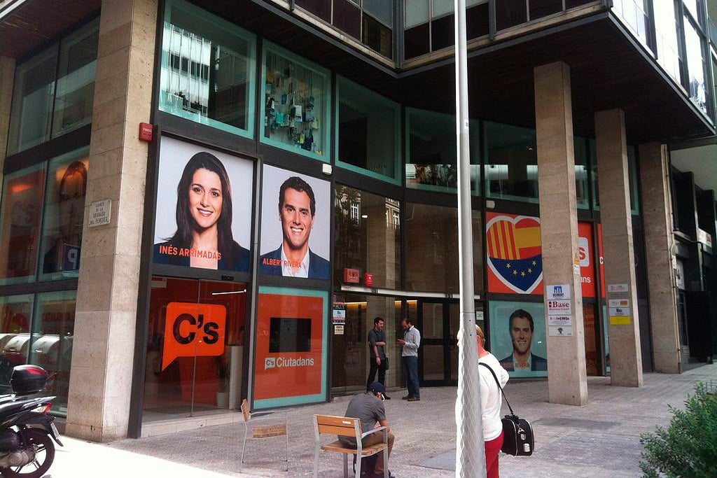 Ciudadanos (Cs) headquarters in Barcelona, Spain (2015). Photo: Kippelboy (Wikimedia Commons / CC0 1.0). Elcano Blog