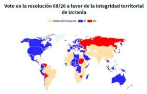 Mapa de la presencia e influencia de Rusia en el mundo desde el año 2000