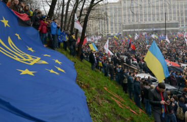 Una manifestación masiva a favor de la UE en Kiev el 24 de noviembre, a la que asistieron más de 100.000 personas. Foto: Ivan Bandura