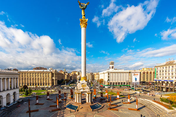 Plaza de la Independencia en Kyiv