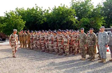 Militares franceses y chadianos