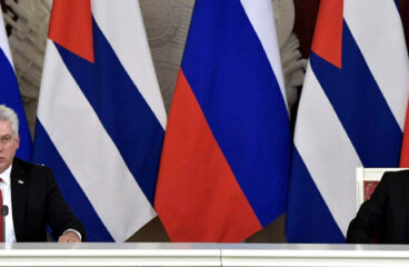 Rueda de prensa de Miguel Díaz-Canel (presidente de Cuba) y Vladimir Putin (presidente de Rusia) tras las Russian-Cuban Talks de 2018. Foto: Kremlin.ru (CC BY 4.0).