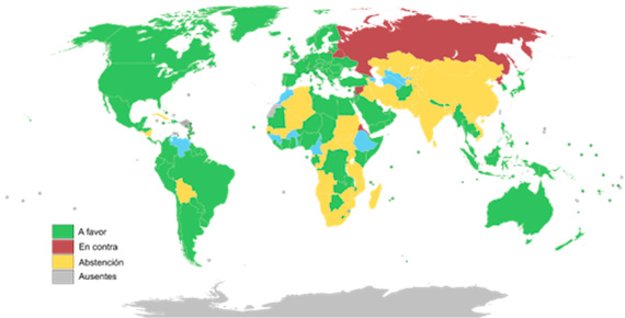 Mapa votaciones NU