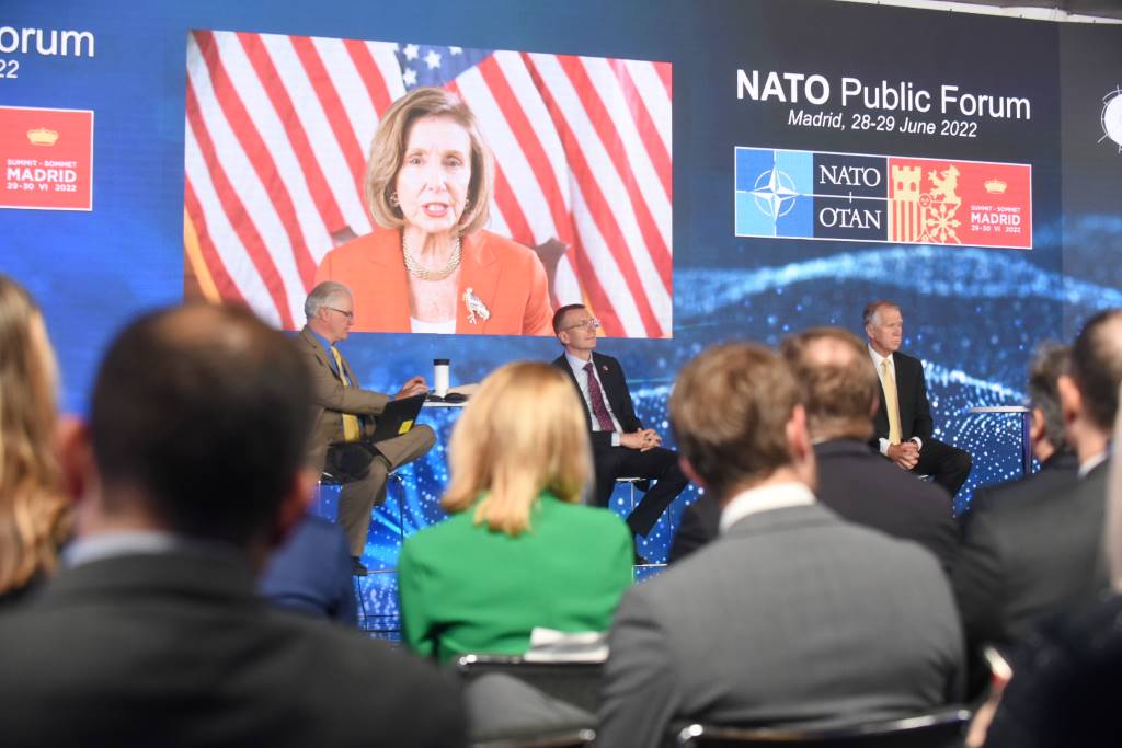 Speaker Nancy Pelosi, US House of Representatives, pre-recorded remarks. 2022 NATO Public Forum