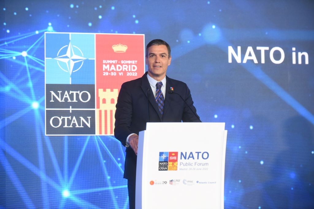 Pedro Sánchez, President of the Government, Spain. 2022 NATO Public Forum