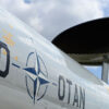 Una aeronave E3A AWACS de la OTAN en la base militar de Trapani-Birgi (Italia)
