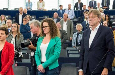 Minuto de silencio en el Parlamento Europeo por las víctimas del atentado de Barcelona, Cambrils y Turku (11/09/2017)