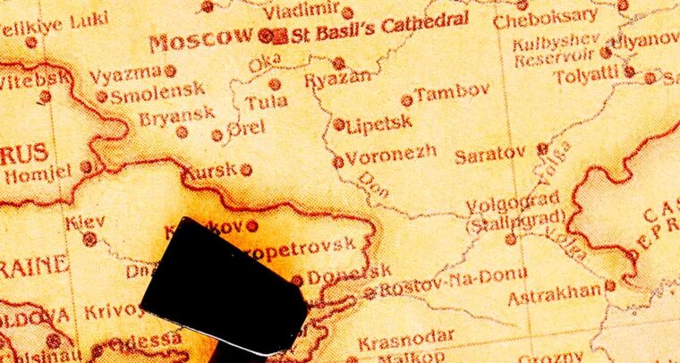 Espacio post soviético. Mapa antiguo de Europa Central y Oriental