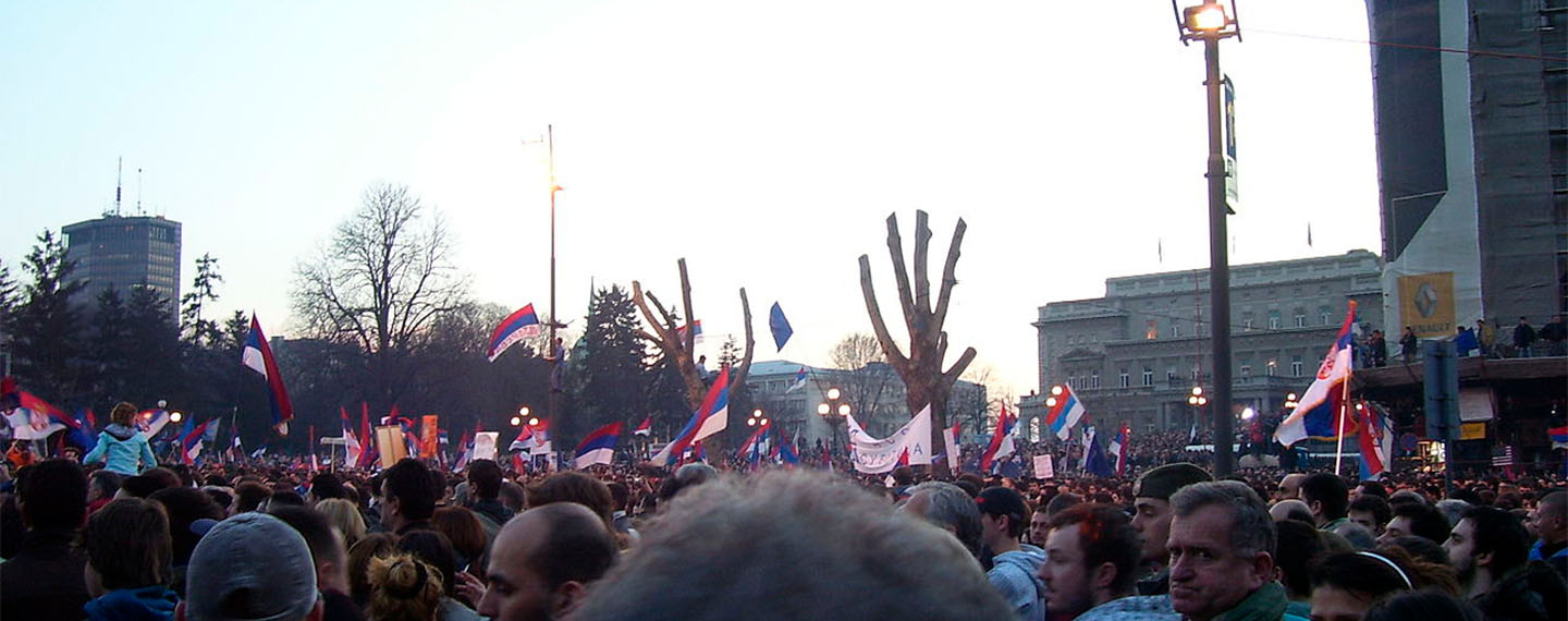Manifestación "Kosovo je Srbija" en Belgrado en 2008