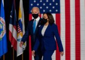 Especial EEUU: la Administración Biden. Joe Biden y Kamala Harris durante el anuncio de esta última como candidata a la vicepresidencia de EEUU en Wilmington (2020). Foto: Lawrence Jackson / Biden for President (CC BY-NC-SA 2.0)