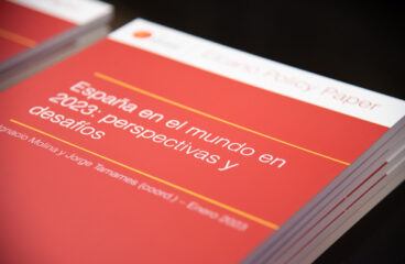 Portada del policy paper España en el mundo en 2023. ©Real Instituto Elcano