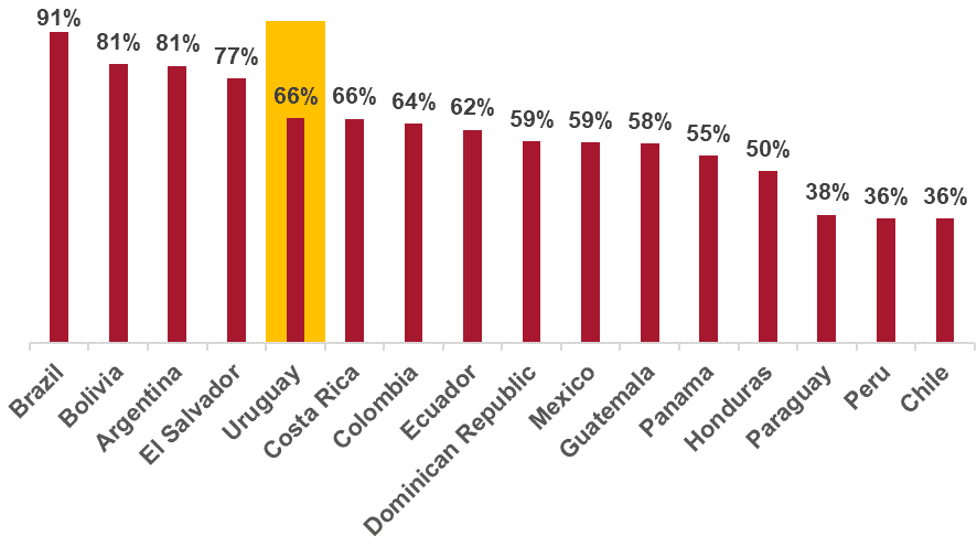 Figure 1. Public debt in Latin America (% of GDP)