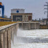 Complejo de la central hidroeléctrica de Nova Kajovka en la orilla izquierda del río Dniéper en Ucrania (foto realizada en 2013)