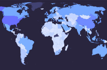 Globalisation. World map depicting the ranking of countries in the Elcano Global Presence Index 2022