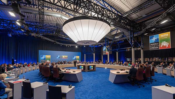 Reunión del Consejo del Atlántico Norte, a nivel de Jefes de Estado y de Gobierno, con Suecia, en la Cumbre de la OTAN en Vilna, el 11 de julio de 2023