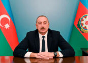 El presidente de la República de Azerbaiyán, Ilham Aliyev, en el discurso hacia la nación tras el enfrentamiento en Nagorno Karabaj del 20 de septiembre de 2023.
