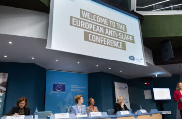Posverdad. Roberta Metsola, presidenta del Parlamento Europeo, interviene en la Conferencia Europea Anti-SLAPP realizada el 20 de octubre de 2022