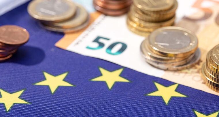 European Union financial stimulus concept.