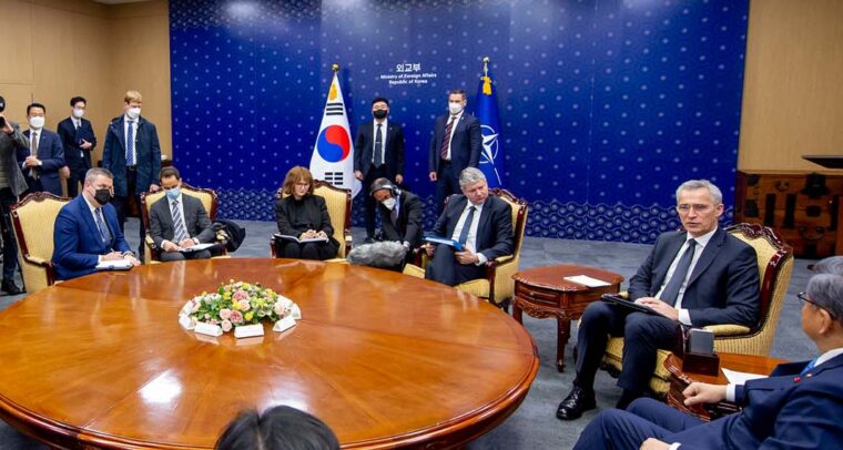 Bilateral meeting with Park Jin, Minister of Foreign Affairs of the Republic of Korea and Jens Stoltenberg, Secretary General of NATO, 29 - 30 January 2023.