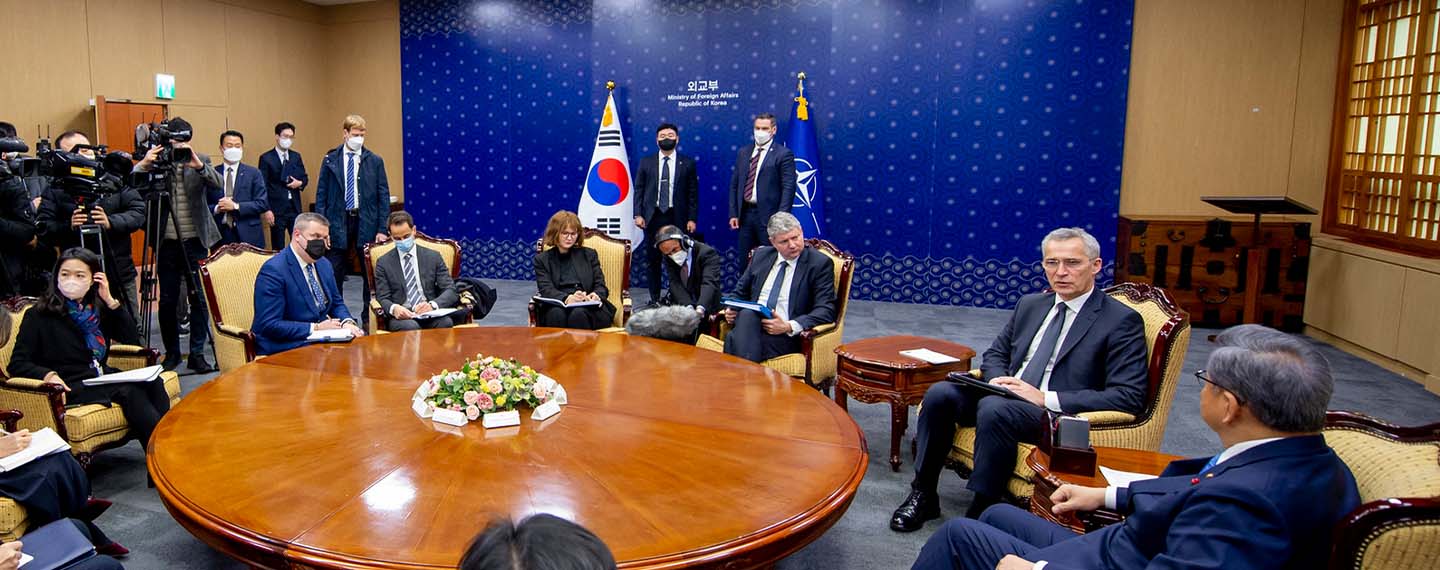 Bilateral meeting with Park Jin, Minister of Foreign Affairs of the Republic of Korea and Jens Stoltenberg, Secretary General of NATO, 29 - 30 January 2023.