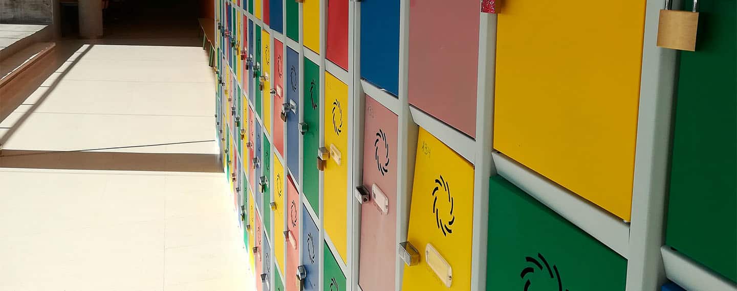 School locker in El Parador high school, Almería, Spain.