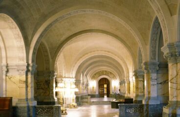 An interior shot of the Peace Palace, the seat of the International Court of Justice, the principal judicial body of the United Nation. Israeli-Palestinian conflict