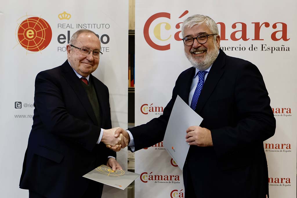 José Luis Bonet, presidente de Cámara de Comercio de España, y José Juan Ruiz, presidente de Real Instituto Elcano. Fotos: © Real Instituto Elcano