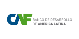 Logo de CAF Banco de Desarrollo de América Latina. Socios Protectores, Real Instituto Elcano
