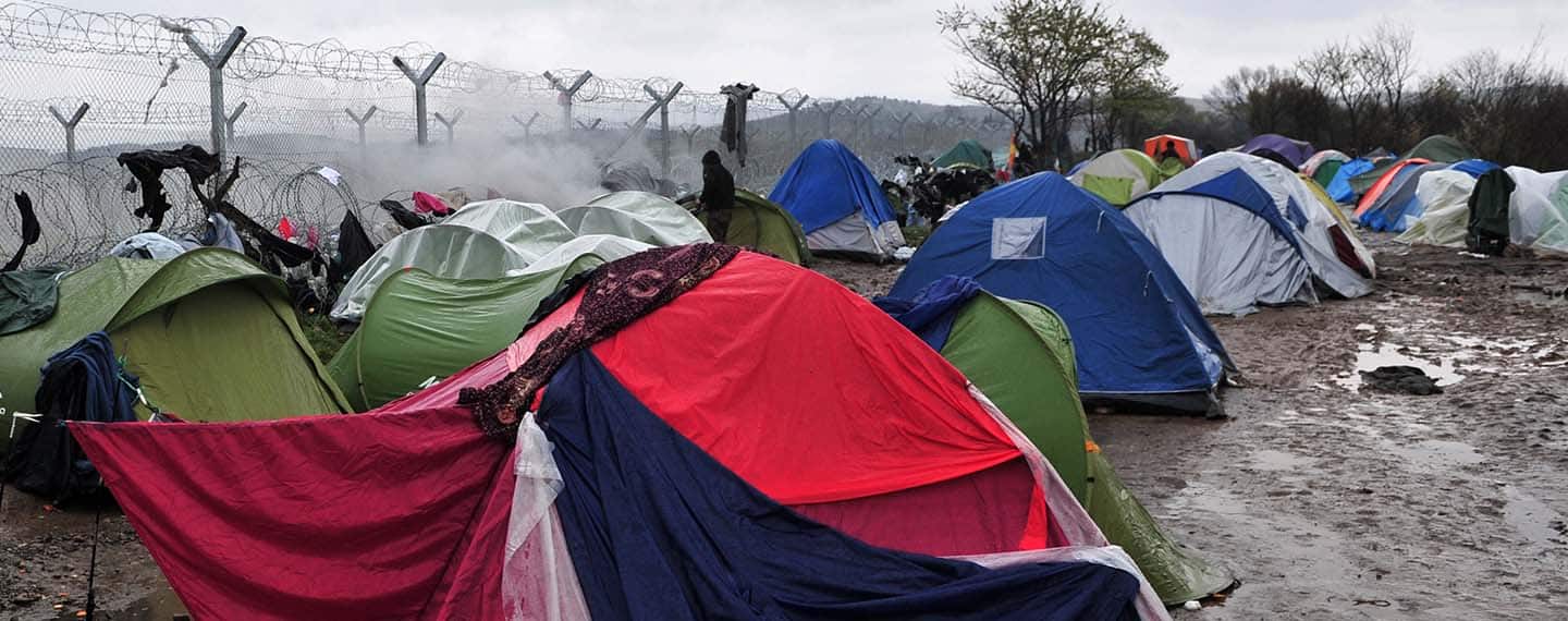 Idomeni refugee camp, on the border between Greece and the former Yugoslav Republic of Macedonia.